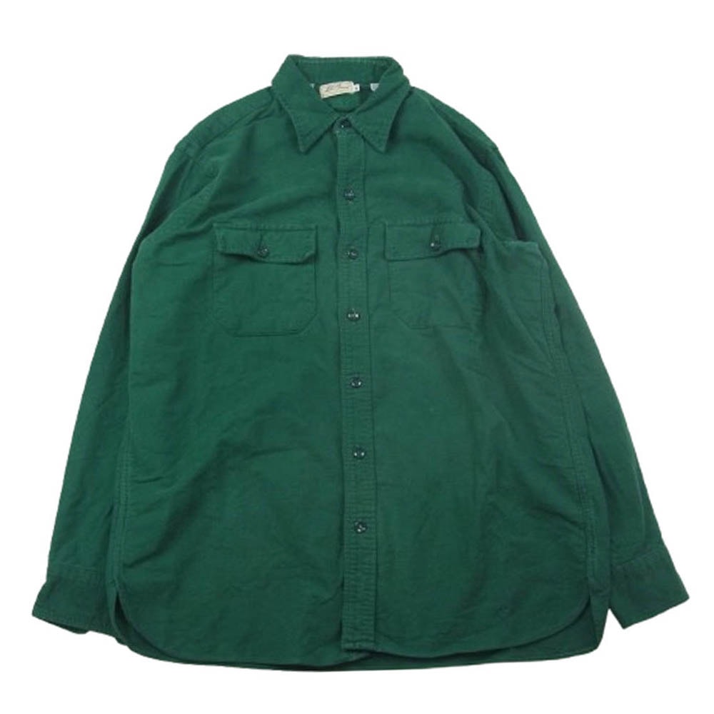 L.L.Bean エルエルビーン 長袖シャツ 筆記体タグ フランネル シャツ グリーン系 16.5【中古】