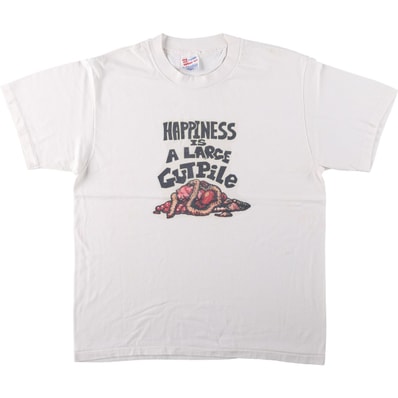 古着 90年代 ヘインズ Hanes HEAVYWEIGHT 50/50 メッセージプリントTシャツ USA製 メンズL相当 ヴィンテージ/eaa626777