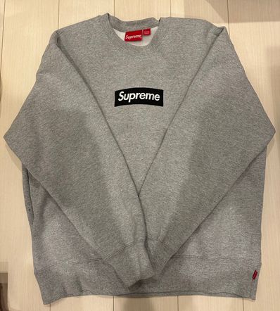 Supreme Box Logo Crewneck "Heather Grey" (22FW)