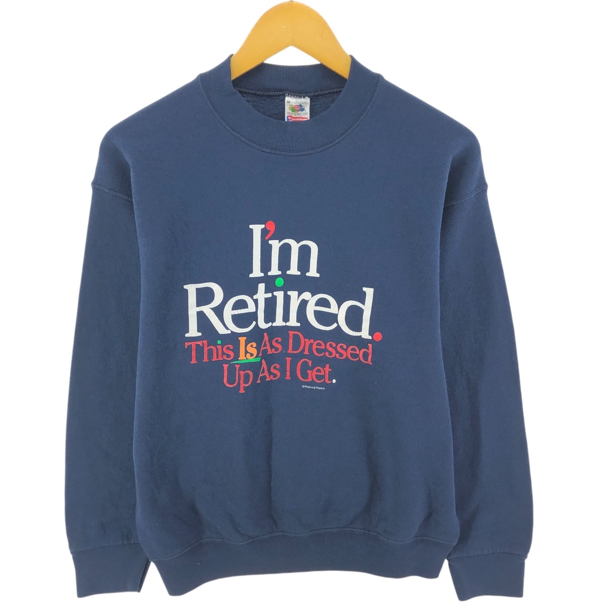 古着 90年代 フルーツオブザルーム FRUIT OF THE LOOM メッセージ プリントスウェットシャツ トレーナー USA製 メンズM相当 ヴィンテージ/eaa526540