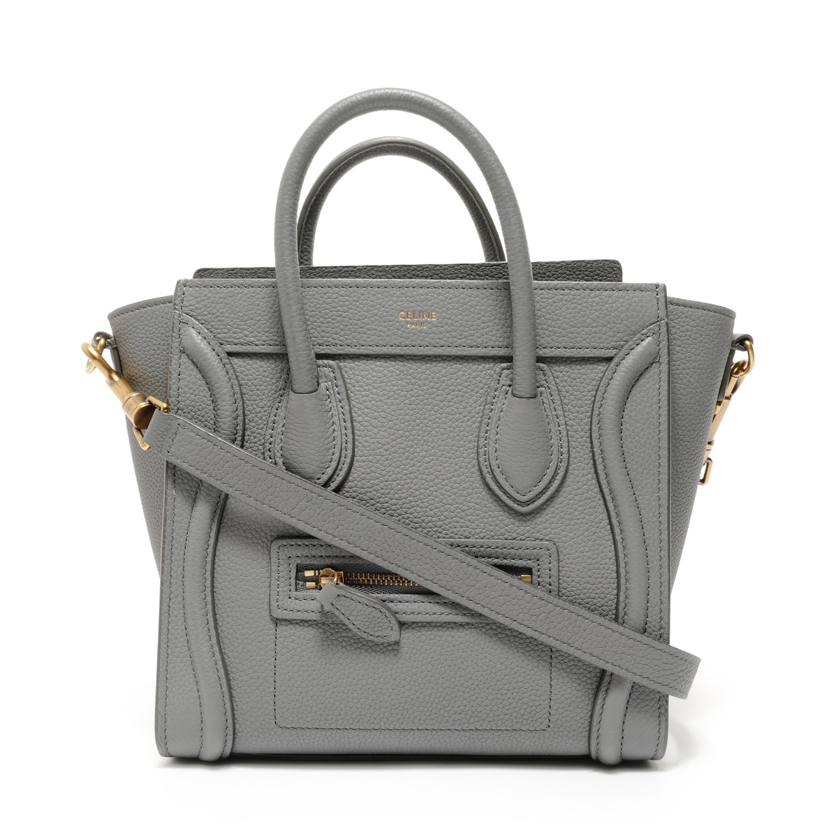 セリーヌ CELINE ラゲージ ナノショッパー 2WAY ハンドバッグ【中古】