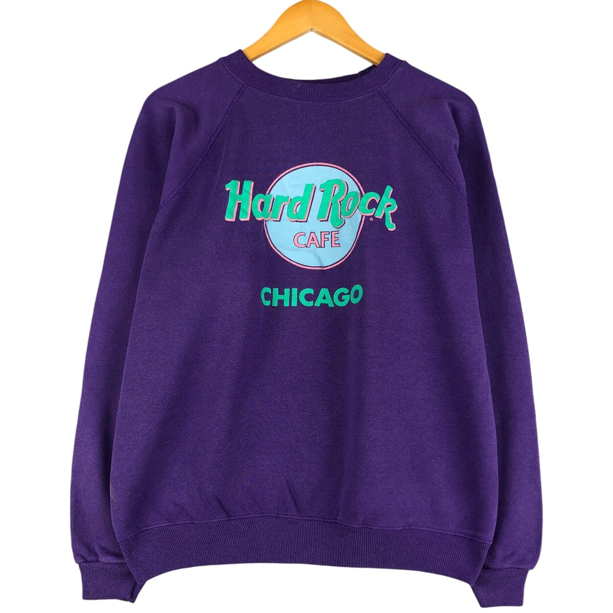 古着 80年代 ヘインズ Hanes 青タグ HARD ROCK CAFE ハードロックカフェ アドバタイジング スウェットシャツ トレーナー USA製 メンズXL相当 ヴィンテージ/eaa602583
