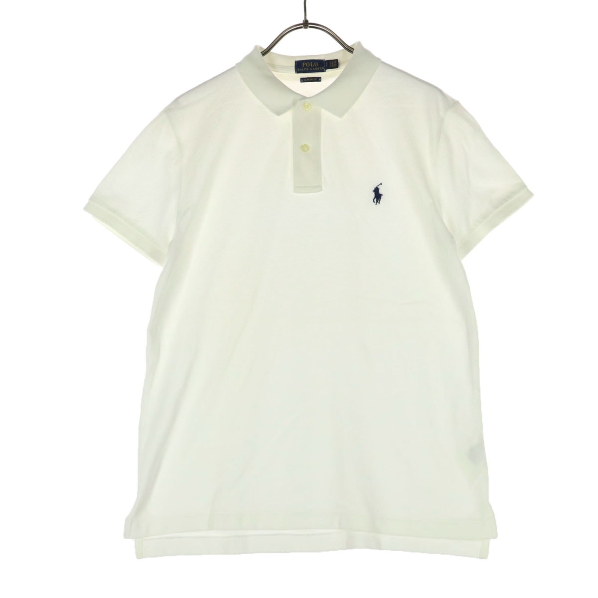 POLO RALPH LAUREN ポロラルフローレン ワンポイントロゴ 半袖 ポロシャツ S ホワイト