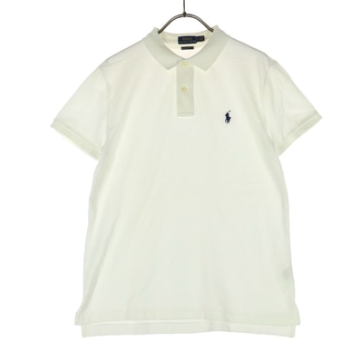 POLO RALPH LAUREN ポロラルフローレン ワンポイントロゴ 半袖 ポロシャツ S ホワイト