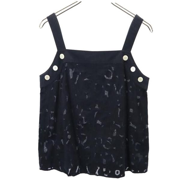 MARC BY MARC JACOBS マークバイマークジェイコブス 花柄 ノースリーブ カットソー 6 ブラック