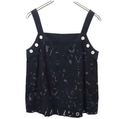 MARC BY MARC JACOBS マークバイマークジェイコブス 花柄 ノースリーブ カットソー 6 ブラック