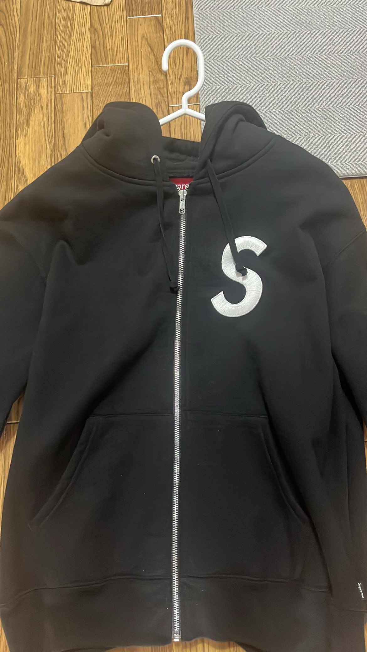 Supreme S Logo Zip Up Hooded Sweatshirt 