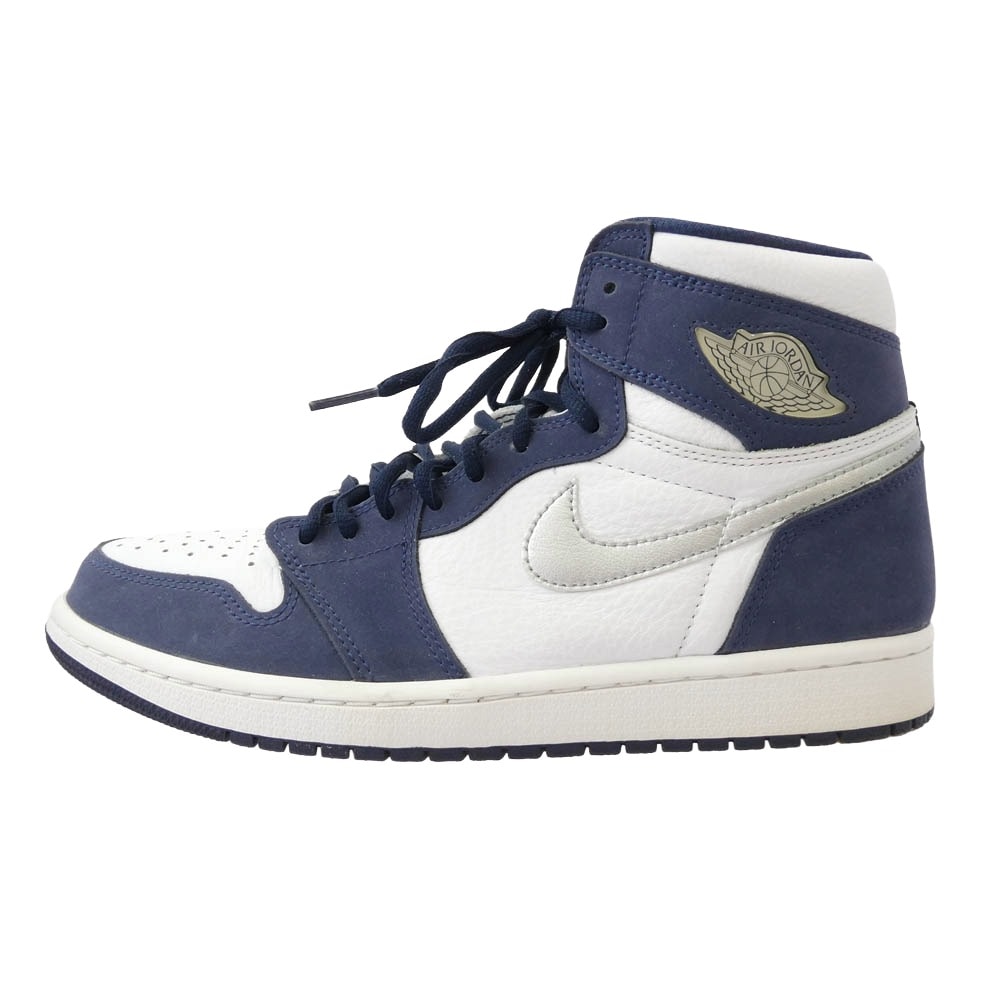NIKE ナイキ スニーカー DC1788-100 AIR JORDAN 1 HIGH OG CO.JP MIDNIGHT NAVY  エアジョーダン 1 ミッドナイトネイビー ハイカットスニーカー ネイビー系 ホワイト系 27.5cm【中古】
