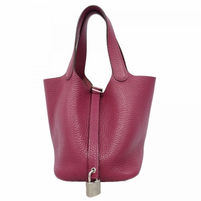 【6gd5223】エルメス ハンドバッグ ピコタンロックPM トリヨンクレマンス トスカ シルバー金具 □O刻印【中古】レディース