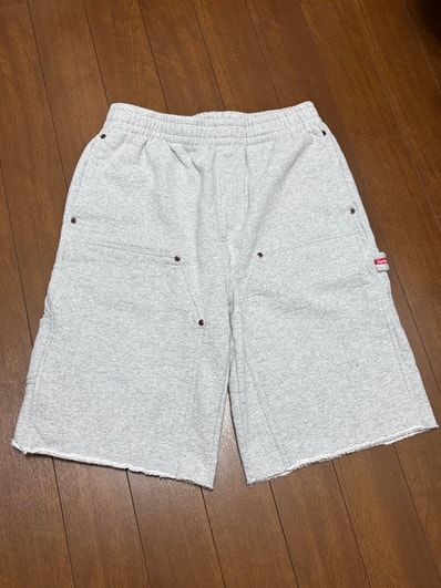 Supreme Double Knee Painter Sweatshort "Heather Grey"
