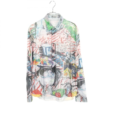 ディオール Dior DIOR × Raymond Pettibon メッシュ 長袖 衣料品 トップス ポリエステル メンズ グレー系 / マルチカラー 94PJ550C0046 【中古】