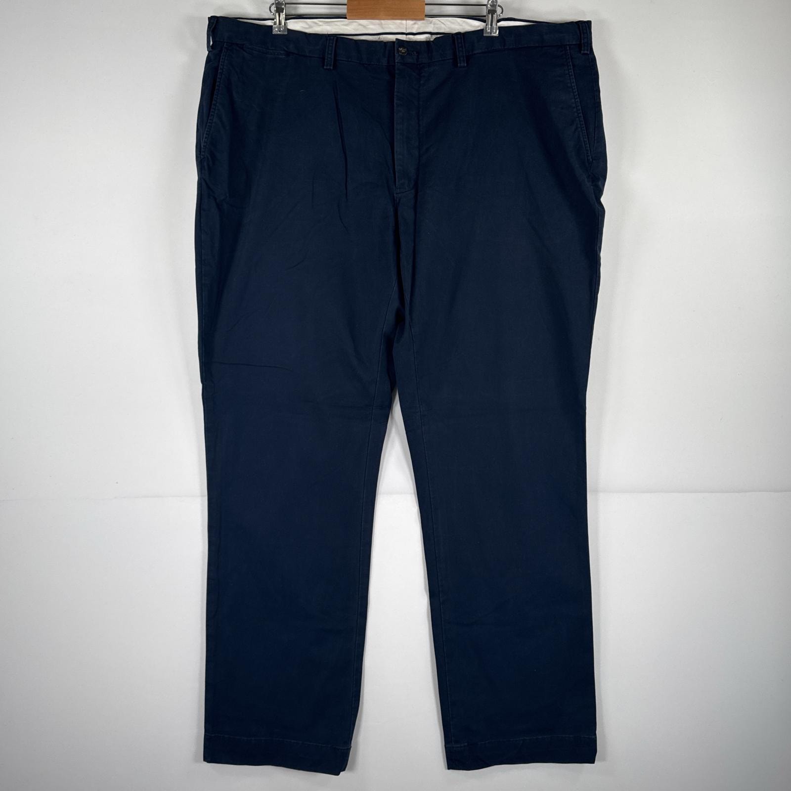 古着 ポロ・ラルフローレン POLO RALPH LAUREN チノパンツ ポロチノ スラックス 大きいサイズ 特大 オーバーサイズ w46B L34  ネイビー メンズ