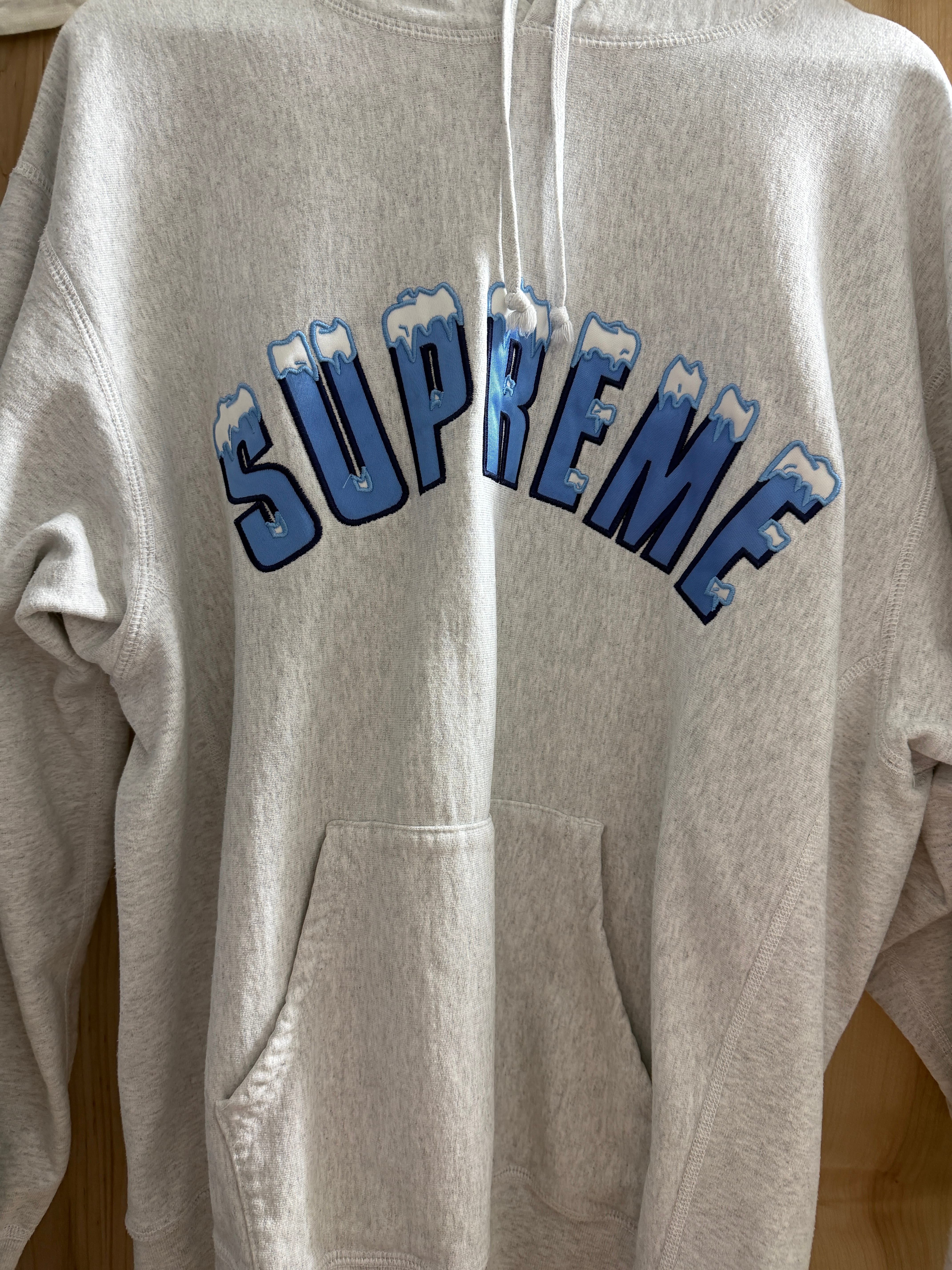 Supreme Icy Arc Hooded Sweatshirt "Ash Grey"