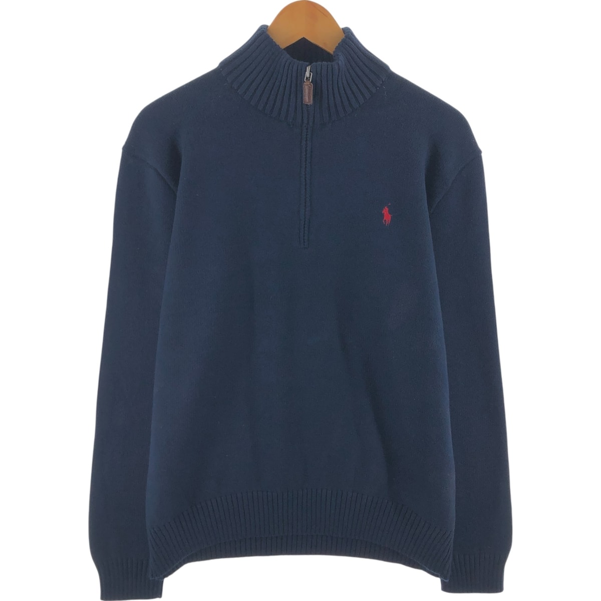 古着 ラルフローレン Ralph Lauren POLO RALPH LAUREN コットンニットハーフジップセーター メンズXL相当/eaa527949