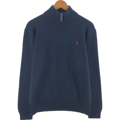 古着 ラルフローレン Ralph Lauren POLO RALPH LAUREN コットンニットハーフジップセーター メンズXL相当/eaa527949