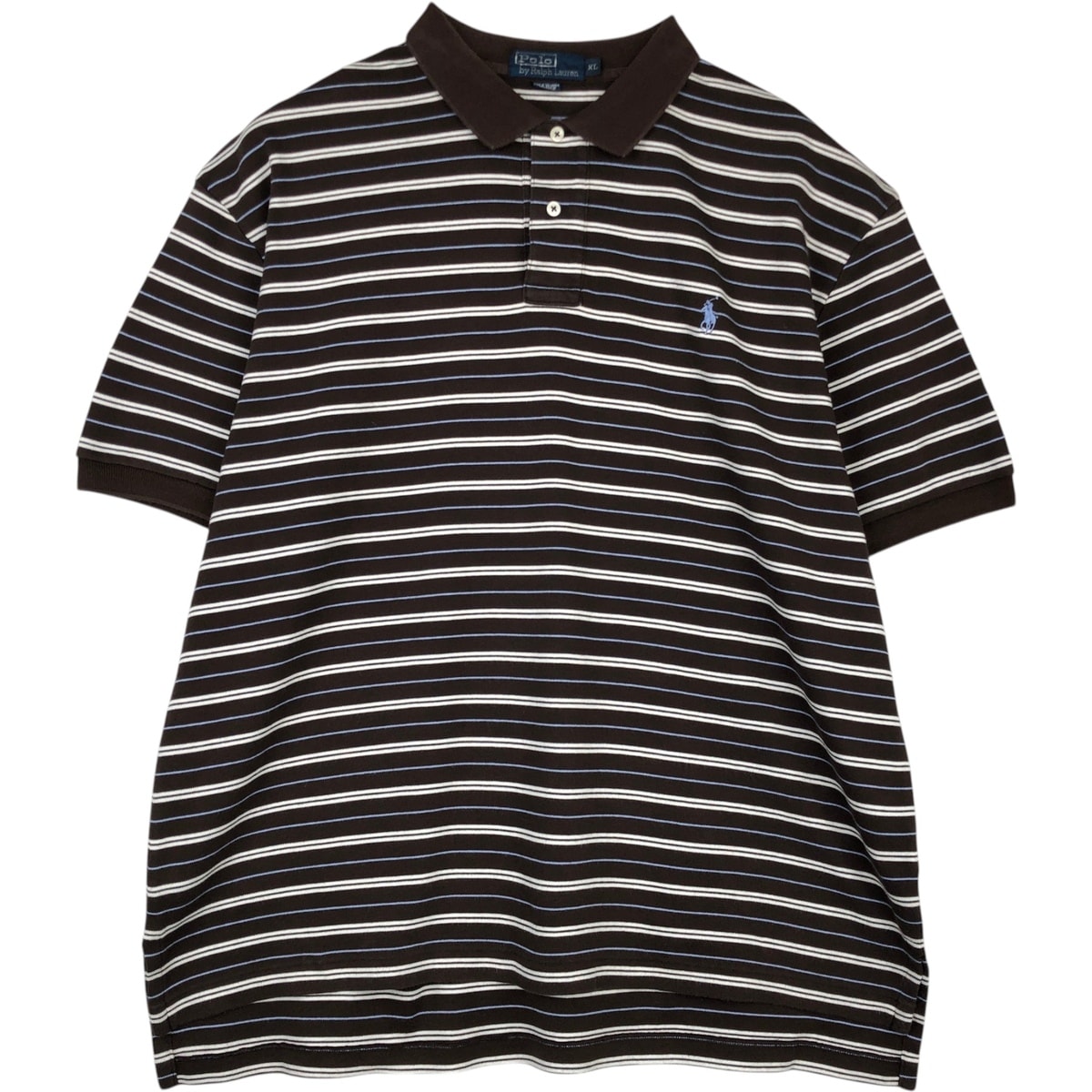 古着 ラルフローレン Ralph Lauren POLO by Ralph Lauren 半袖 ボーダー ポロシャツ メンズXL相当/eaa622713