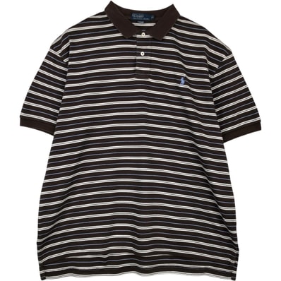 古着 ラルフローレン Ralph Lauren POLO by Ralph Lauren 半袖 ボーダー ポロシャツ メンズXL相当/eaa622713