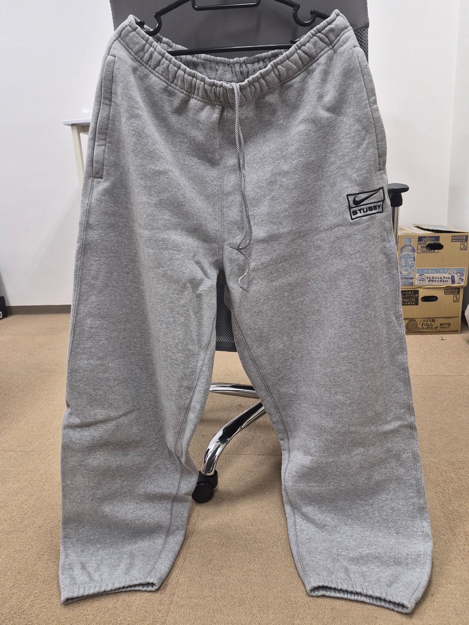 Stussy x Nike Fleece Pants (US Size) "Grey" DO9340-063