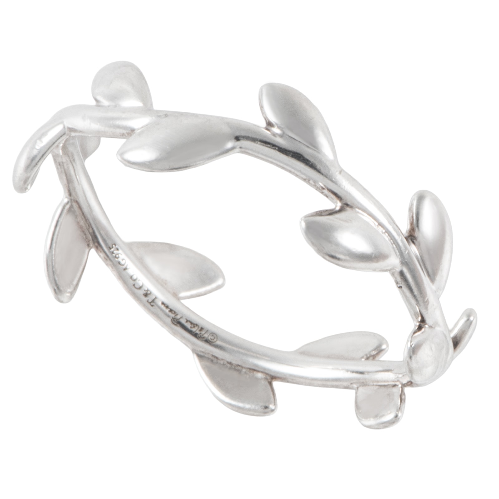 TIFFANY&Co. ティファニー オリーブリーフ バンド リング 指輪 パロマ・ピカソ 14号 スターリングシルバー シルバー【中古】