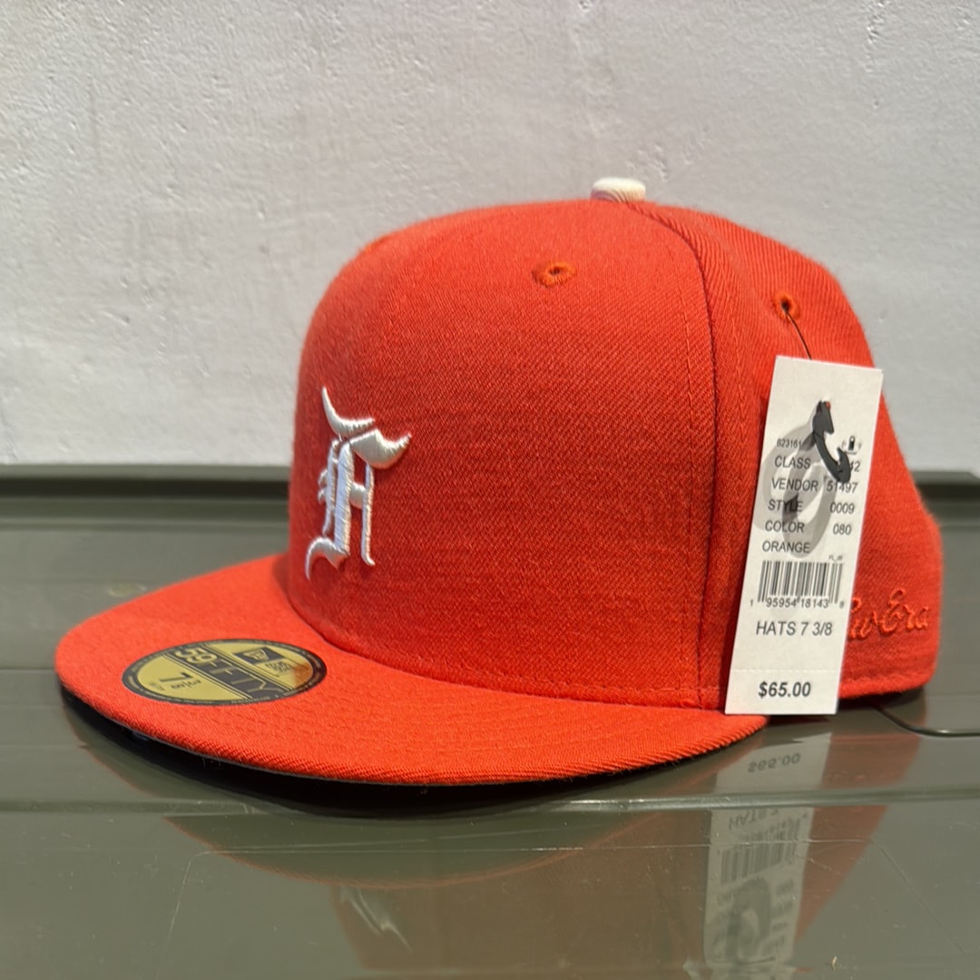 NEW ERA FEAR OF GOD ESSENTIALS 59FIFTY F LOGO Under Visor "Orange"