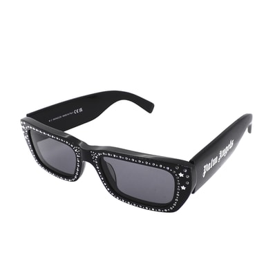 MONCLER モンクレール Palm Angels コラボ スクエアフレーム 53▢19 145 0252-P ユニセックス ブラック メンズ サングラス