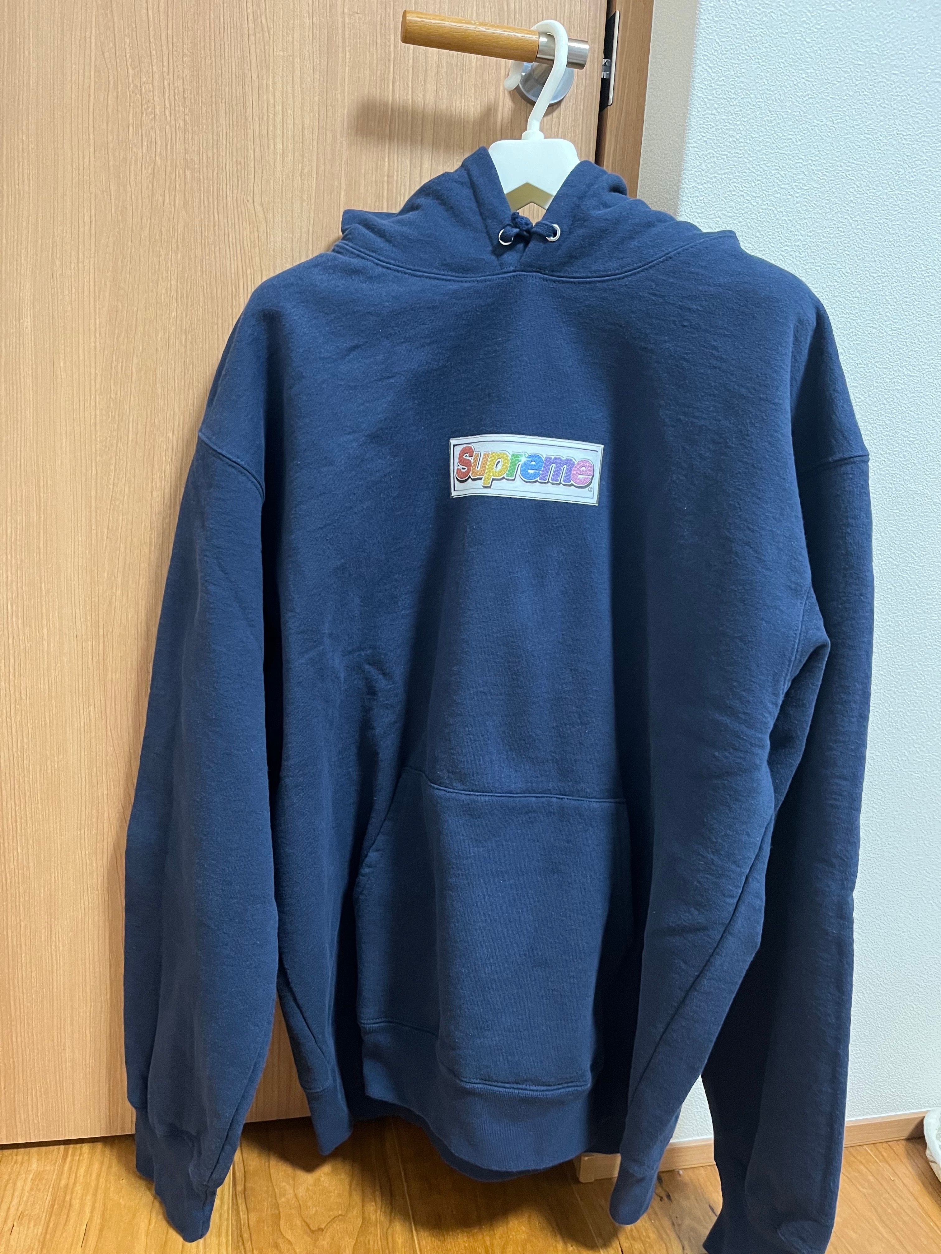 Supreme Bling Box Logo Hooded Sweatshirt "Navy"