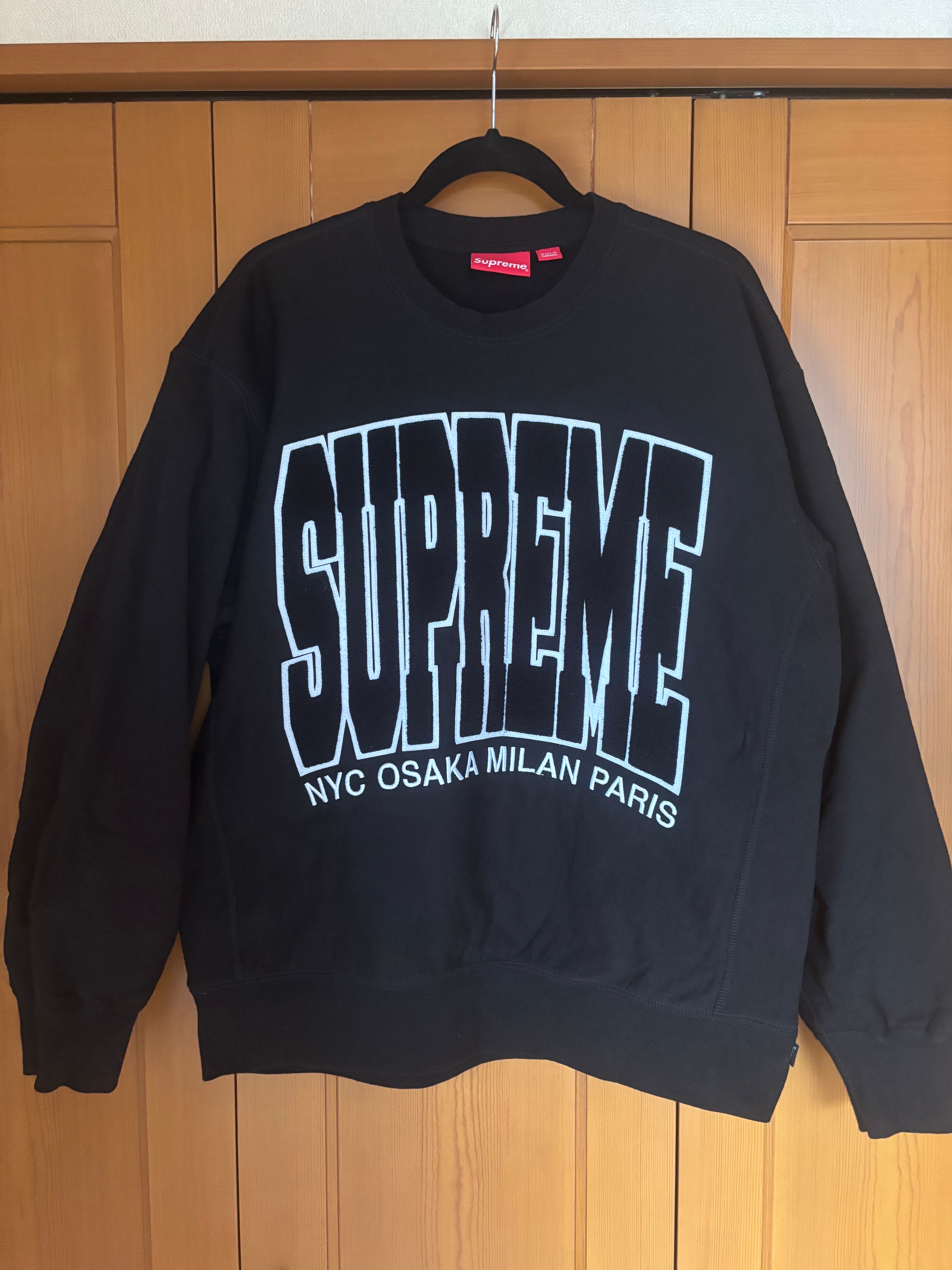 Supreme Cities Arc Crewneck ブラック　トレーナー Supreme Cities Arc Crewneck 