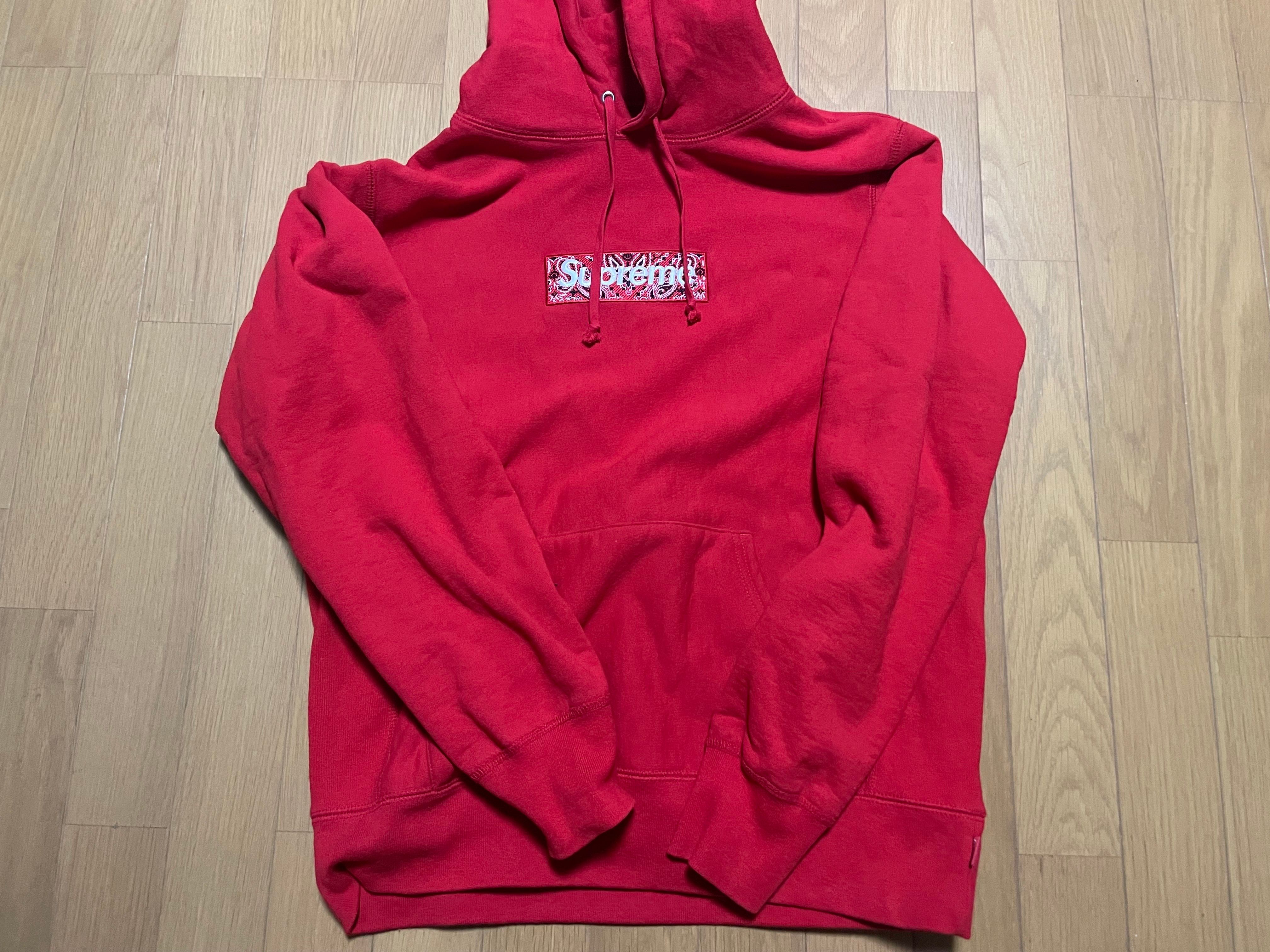 Supreme Bandana Box Logo Hooded Sweatshirt "Red"