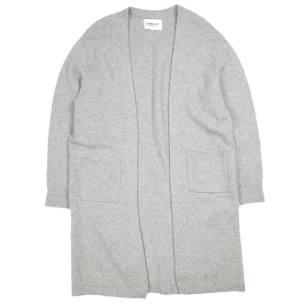 BEAMS BOY ビームスボーイ ボタンレス ロングカーディガン 13-15-0302-654 ONE SIZE グレー ウール ニット トップス g25651