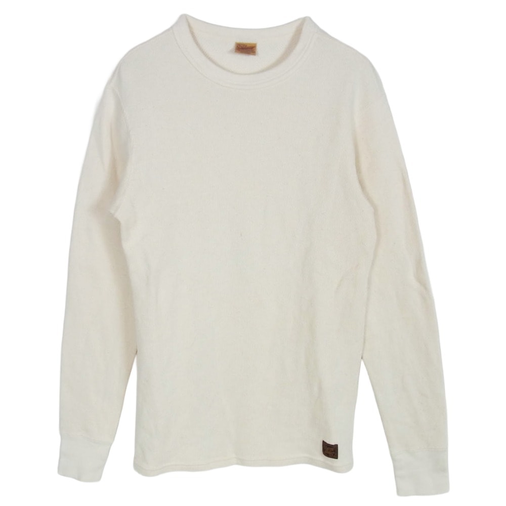 DELUXE デラックス Tシャツ THERMAL PLAIN ミリタリー サーマル 長袖 Tシャツ ホワイト オフホワイト系 L【中古】