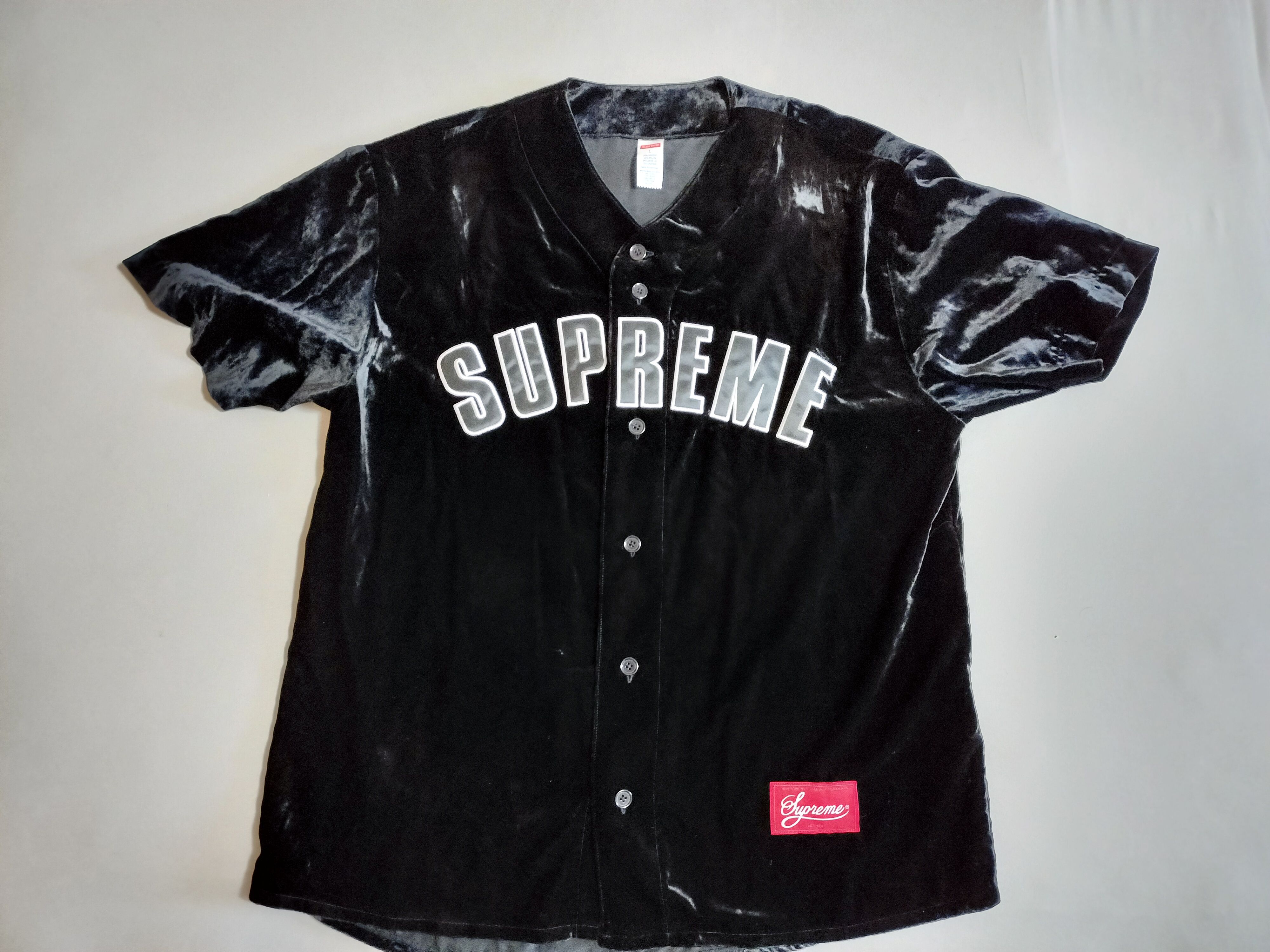 Supreme Velvet Baseball Jersey 