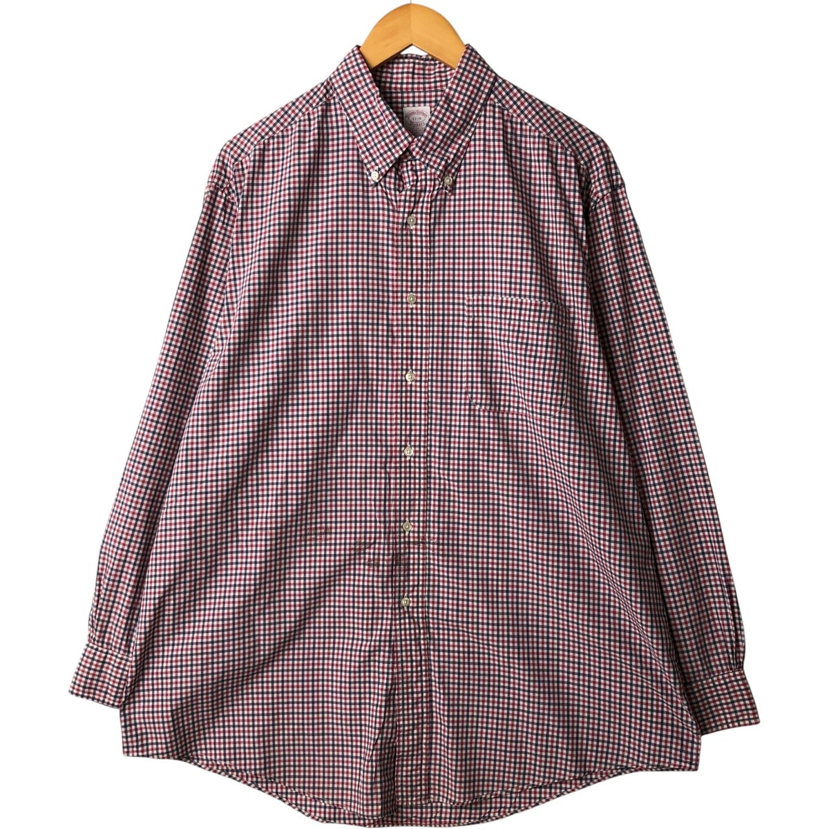 古着 80~90年代 ブルックスブラザーズ Brooks Brothers MAKERS ギンガムチェック 長袖 ボタンダウンチェックシャツ USA製 メンズXL相当 ヴィンテージ/eaa594532