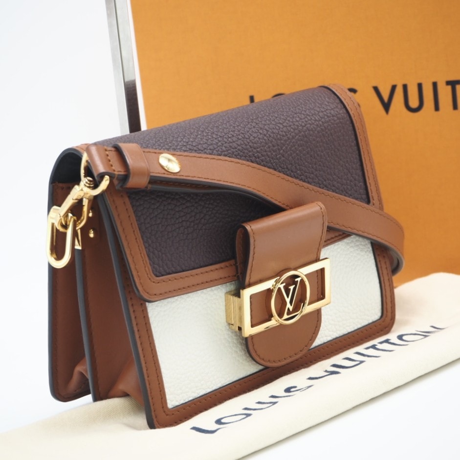 美品 LOUIS VUITTON ルイ・ヴィトン ショルダーバッグ オフホワイト ブラウン レザー レディース