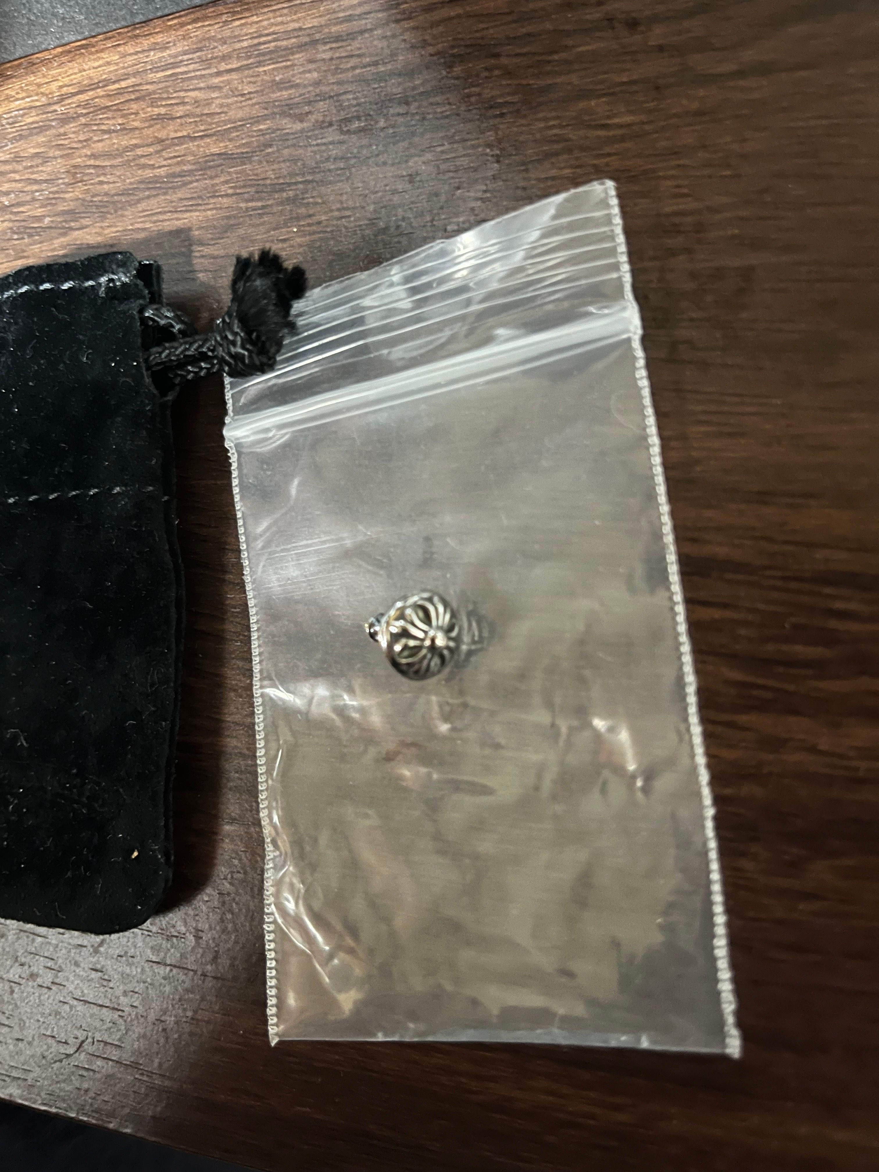 Chrome Hearts Cross Ball Stud Earrings "Silver"