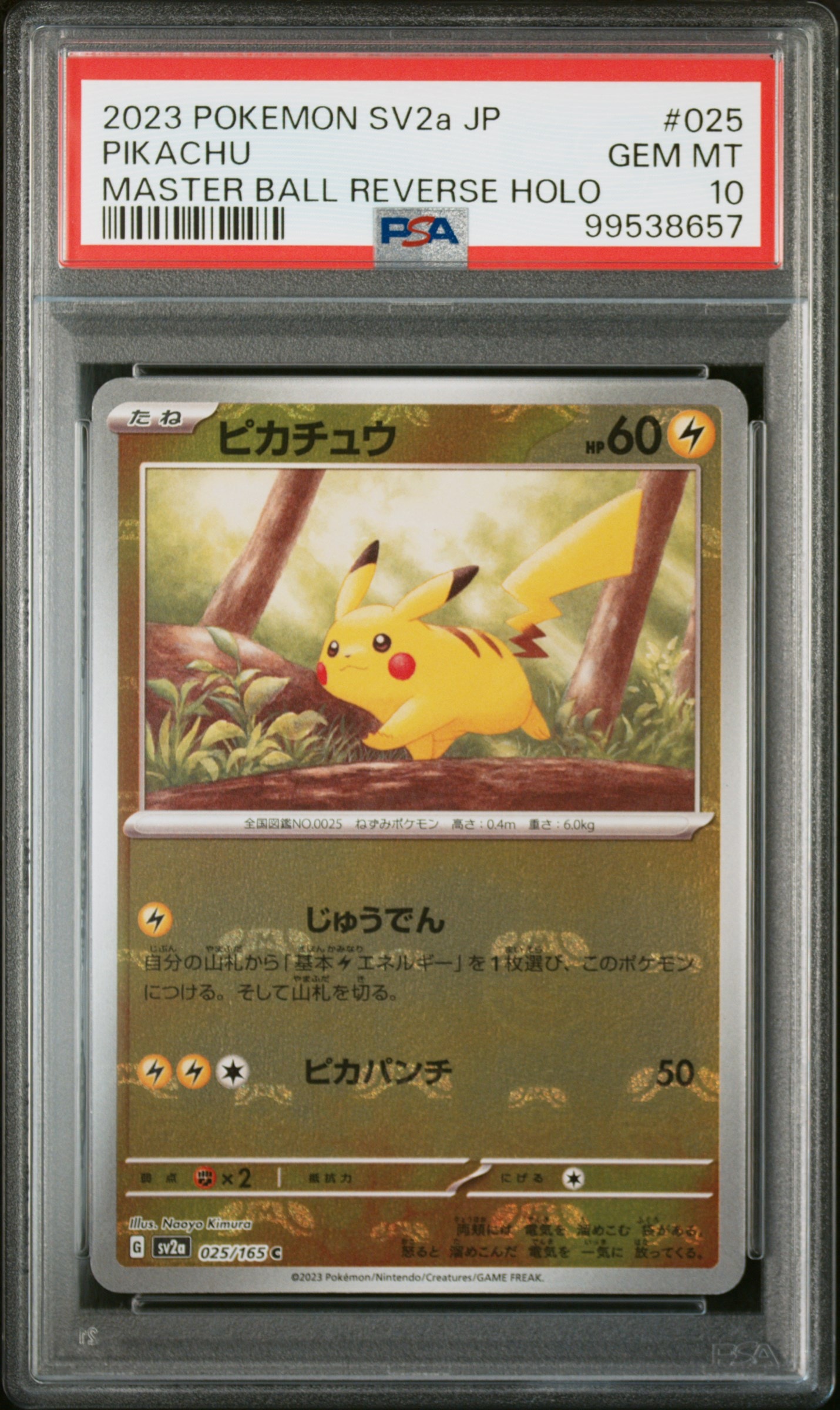ピカチュウ C: マスターボールミラー (マスボピカチュウ) [SV2a 025/165](強化拡張パック「ポケモンカード151」)