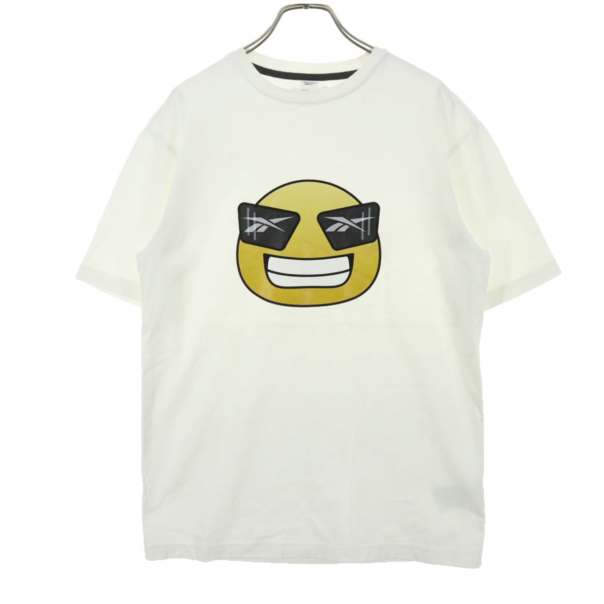 Reebok リーボック 絵文字プリント 半袖 Tシャツ S ホワイト