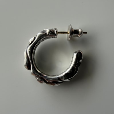 Chrome Hearts Hoop Scroll 1 Earrings "Silver"