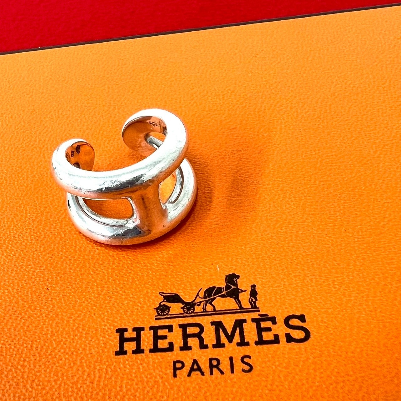 HERMES エルメス オスモズ PM リング シルバー925 リング・指輪 7号 シルバー
 36952