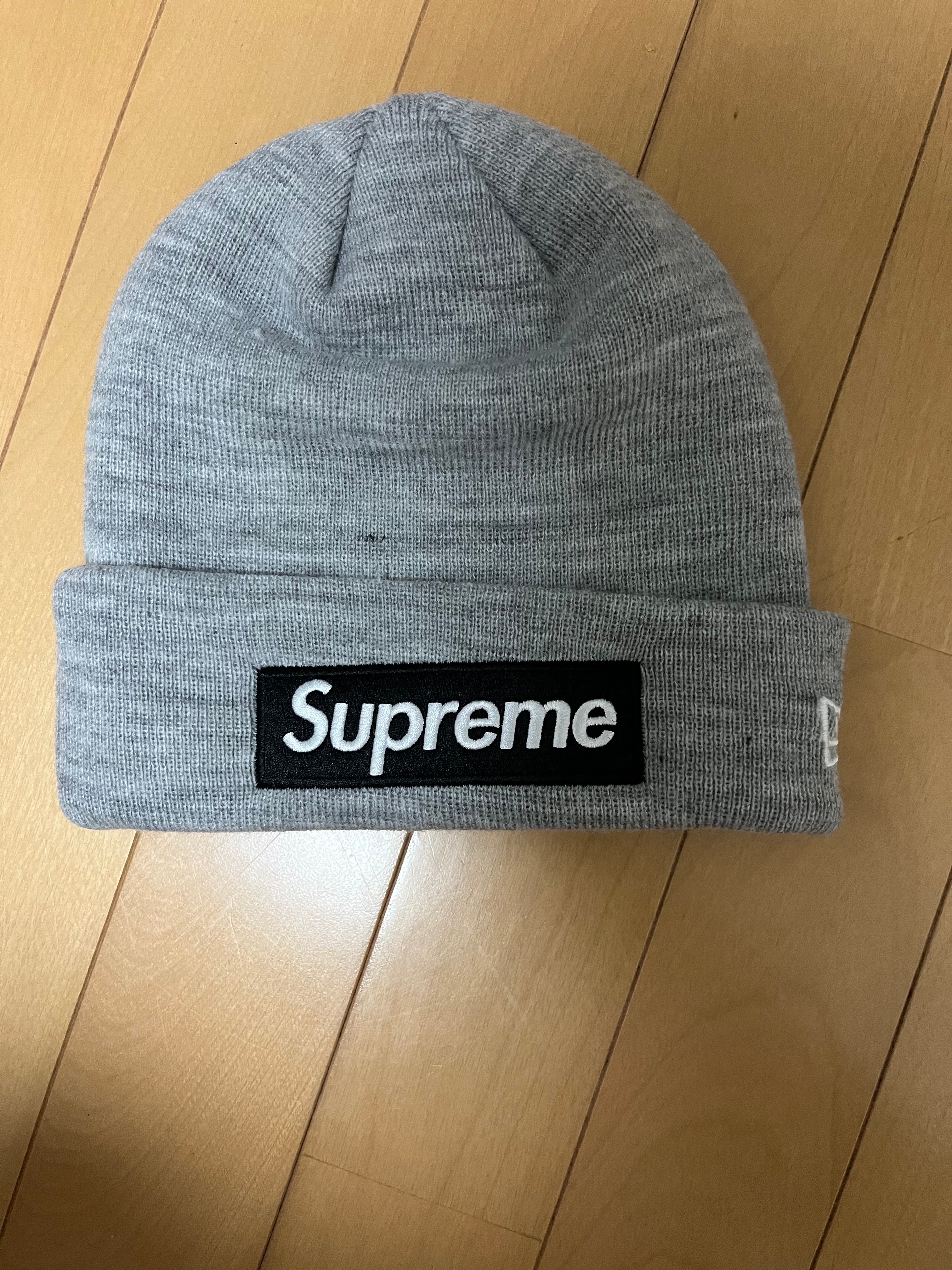 Supreme New Era Box Logo Beanie "Heather Grey"