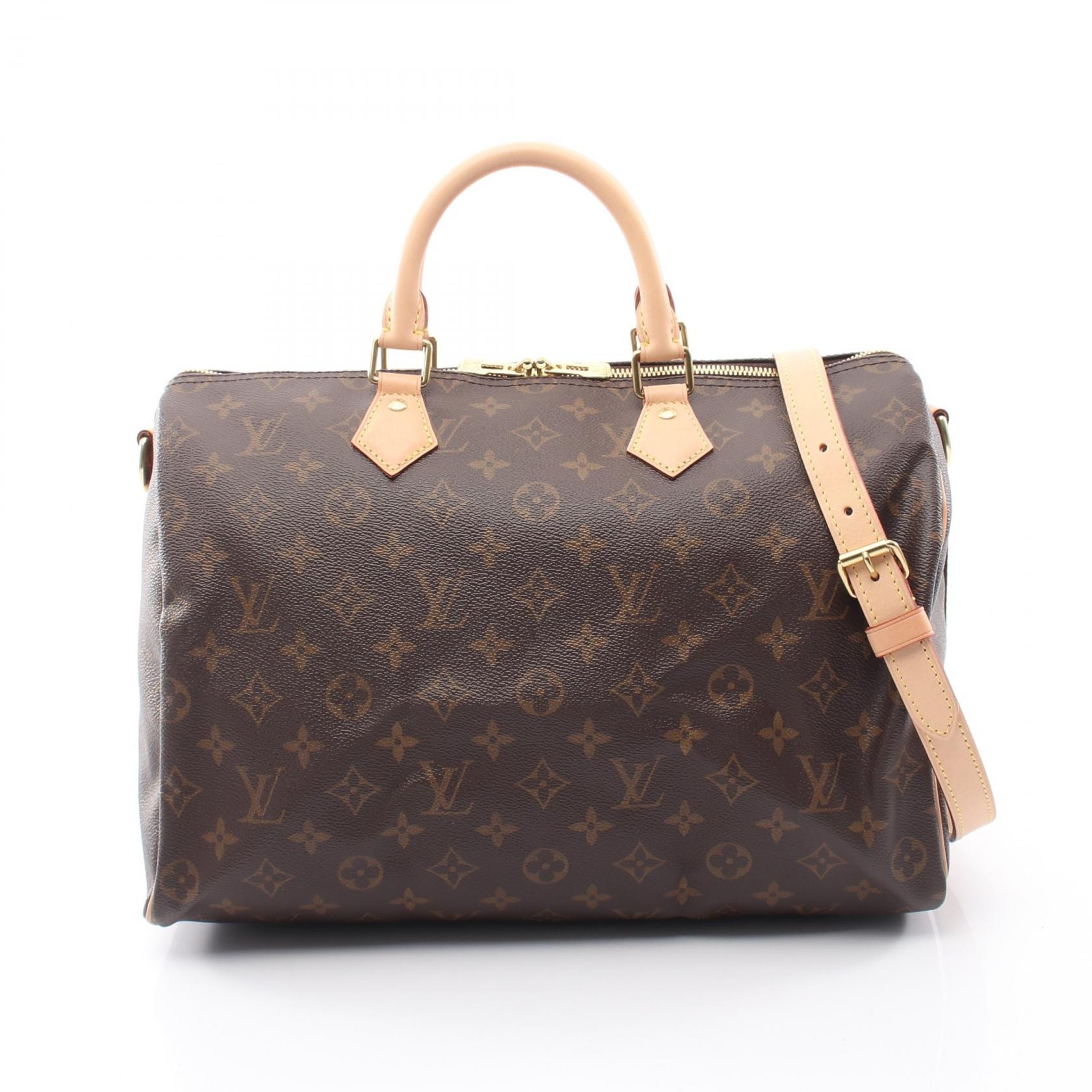 ルイ・ヴィトン LOUIS VUITTON スピーディ バンドリエール 35 2WAY ハンドバッグ バッグ PVCコーティングキャンバス レザー モノグラム レディース ブラウン系 M41111 【中古】