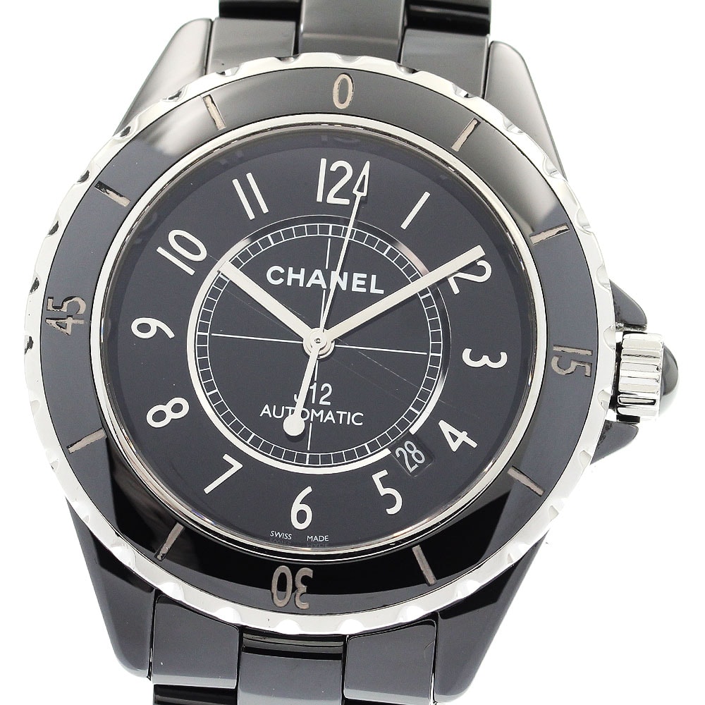 シャネル J12 42MM ブラックセラミック H2980 メンズ 【中古】