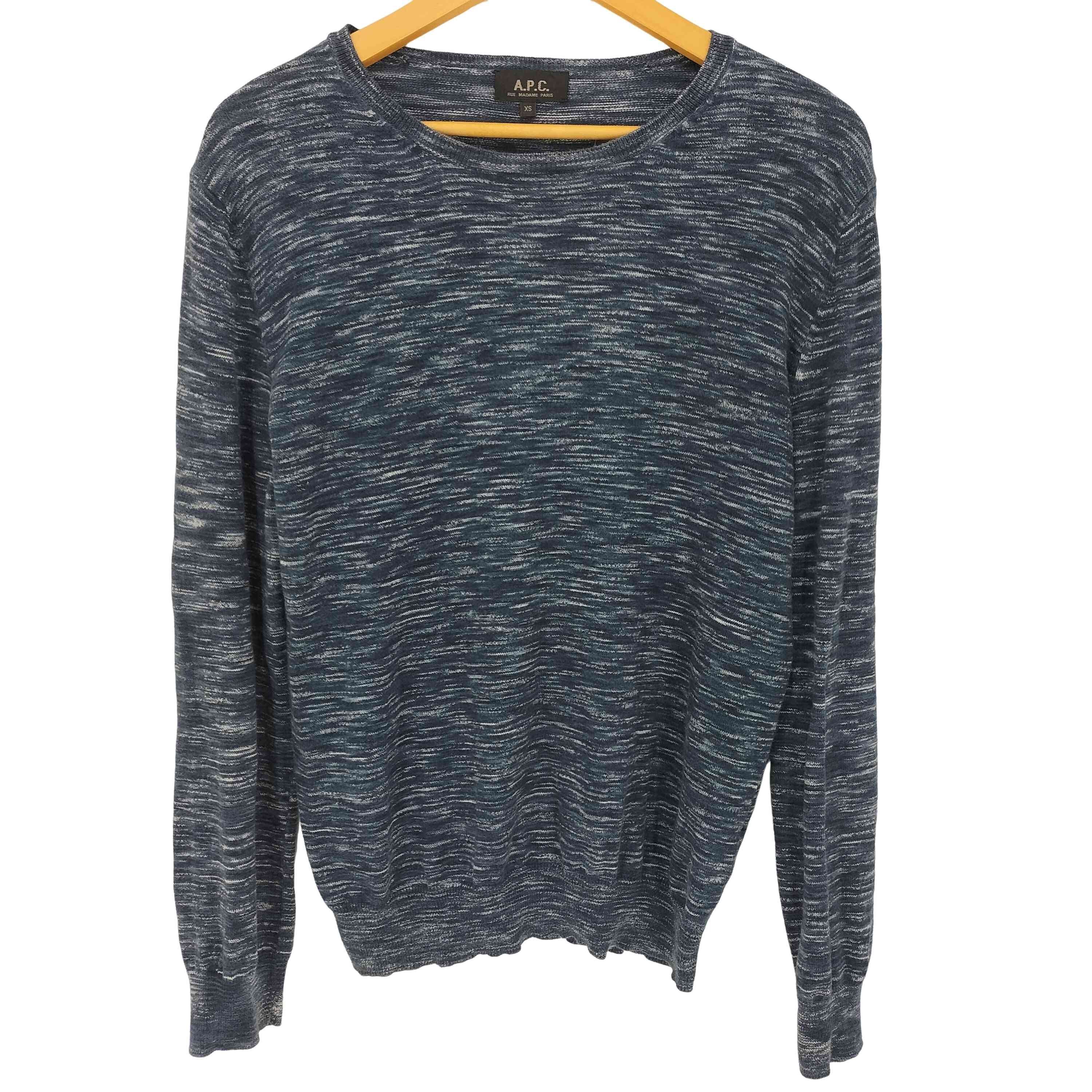 00s メランジ ライトオンス クルーネック L/S コットンニット【1143745334777】