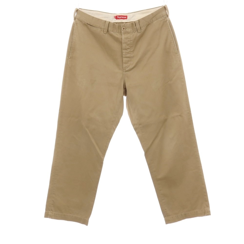 【中古】シュプリーム Supreme Chino Pant コットン チノパンツ ベージュ【サイズ34】【メンズ】