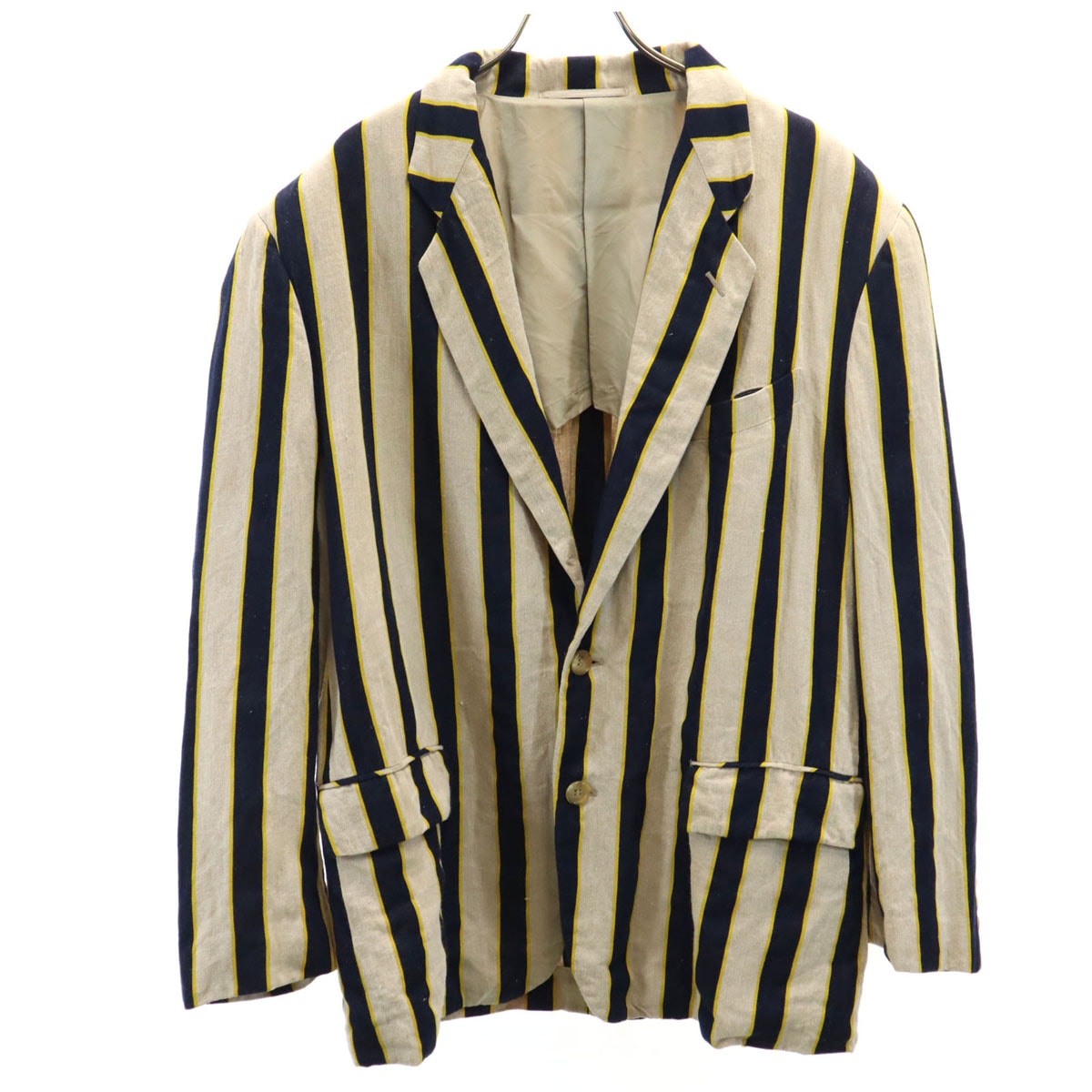 COMME des GARCONS HOMME PLUS コムデギャルソンオムプリュス 1990年 90s 日本製 オールド ストライプ柄 テーラードジャケット M