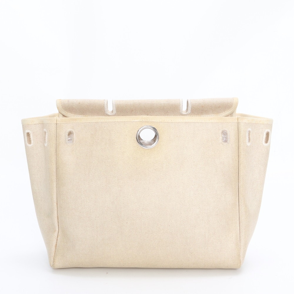 ■美品 エルメスエールバッグ アド 替えバッグ トワルアッシュ