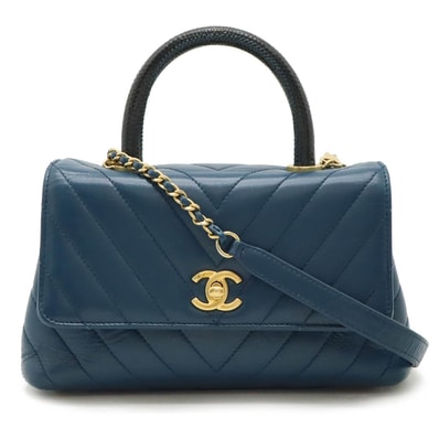 シャネルココハンドルXS Vステッチ A92990 ショルダーバッグ