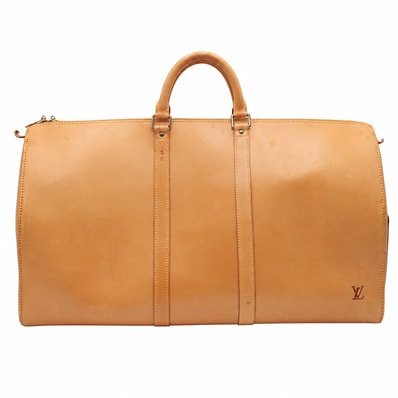 LOUIS VUITTON(ルイ・ヴィトン)キーポル60 ヴィンテージ ボストンバッグ トラベルバッグ オールレザー ヌメ革 ブラウン 大容量 メンズ レディース【中古】