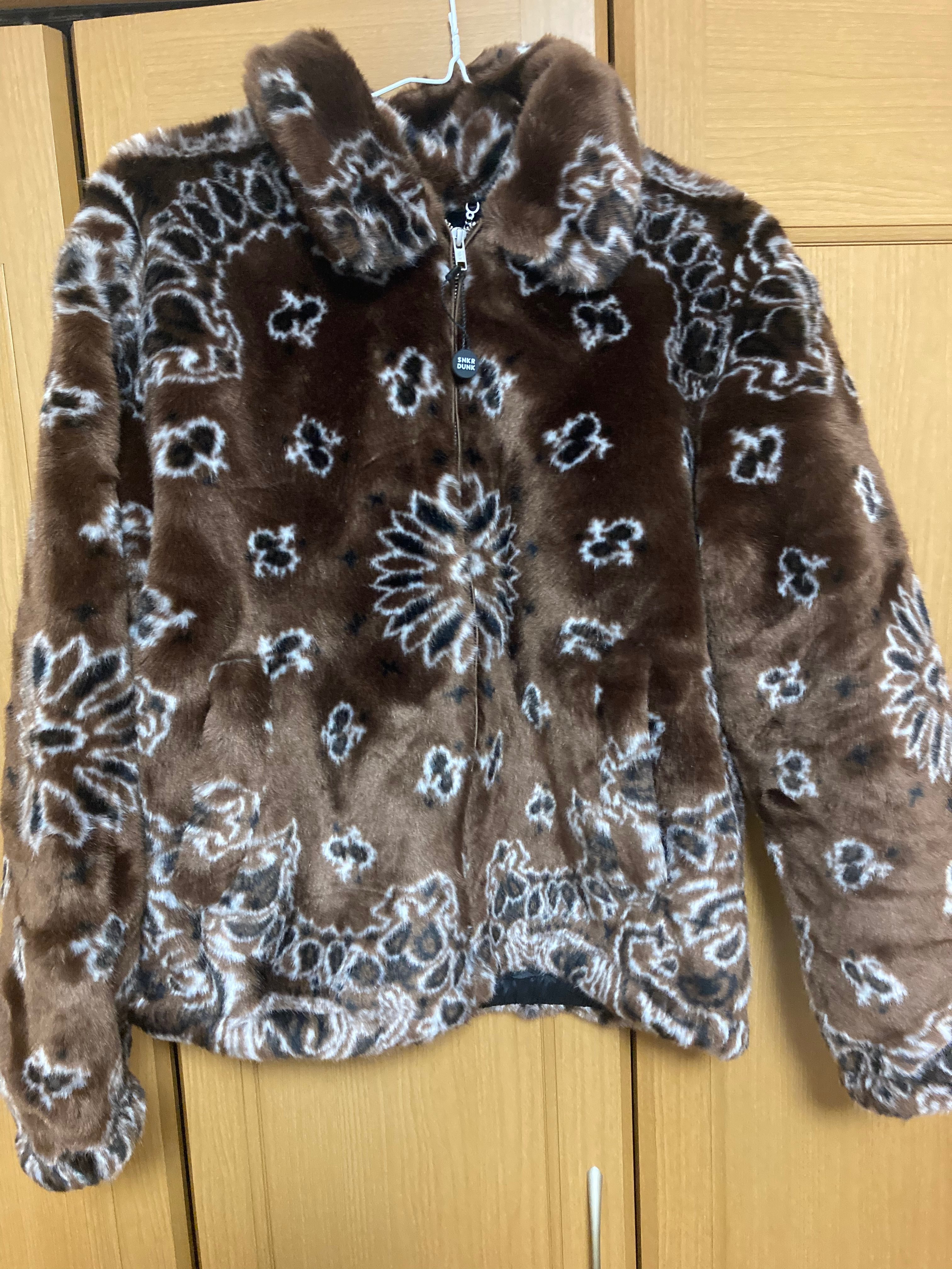 Supreme Bandana Faux Fur Bomber Jacket "Brown"