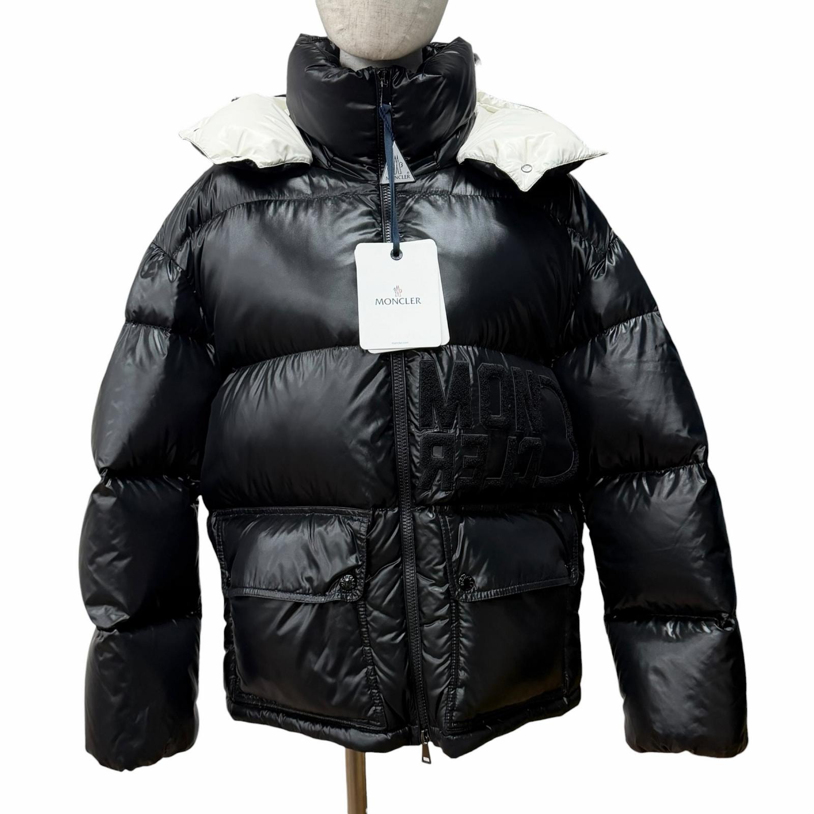 未使用品 モンクレール ダウンジャケット ABBAYE ブラック レディース 3