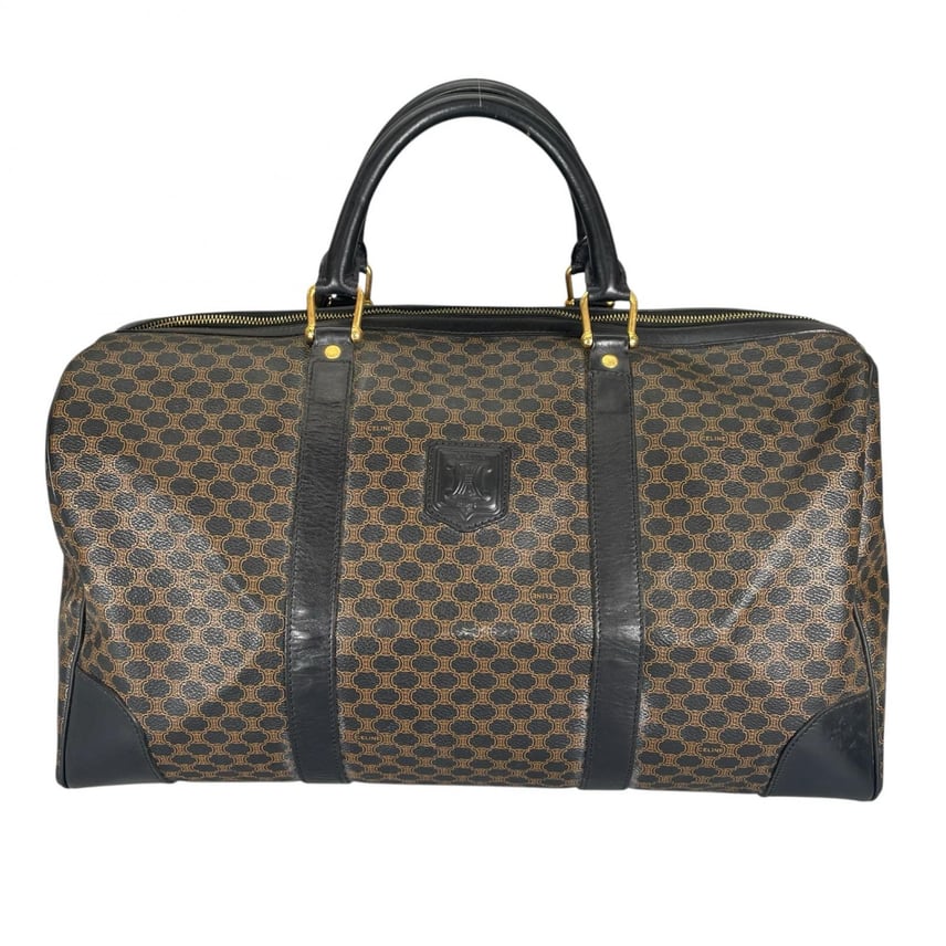 C (やや傷や汚れあり)】CELINE セリーヌ マカダム 45 ボストンバッグ C (やや傷や汚れあり)】CELINE セリーヌ マカダム 45 ボストンバッグ